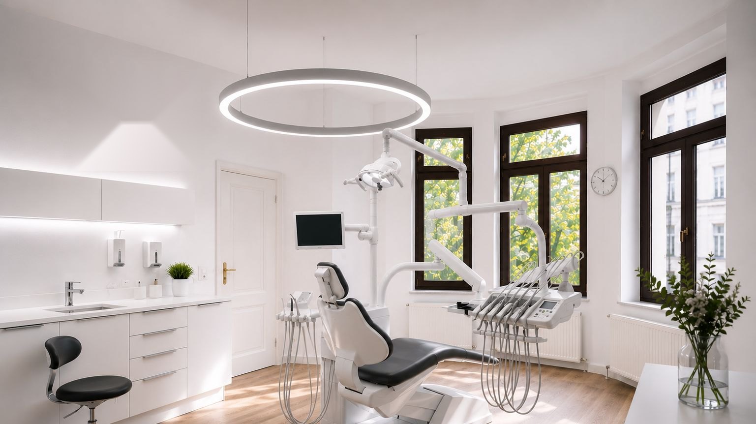 Dentled teljes spektrumú világítás fogorvosi rendelőben